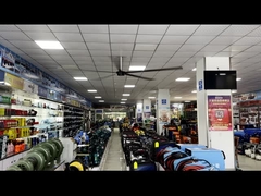 Máy quạt trần công nghiệp làm tăng sự thoải mái trong nhà tại các chợ thương mại