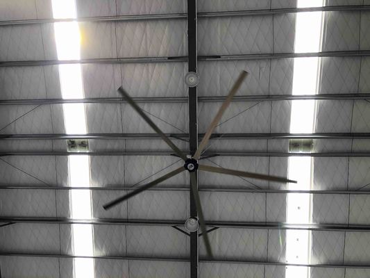 6.6m Gearless Big HVLS Ceiling Fans 1.5kW 65 RPM For Workshop