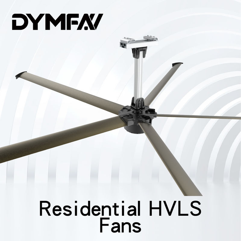 6.6m 1.5kw 5 Big Blade Residential HVLS Fans For Workshops