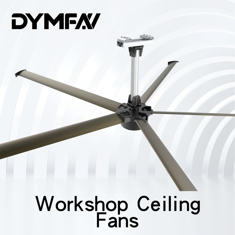 6.6m 1.5kw 5 Blades Workshop Ceiling Fans HVLS industrial ceiling fans